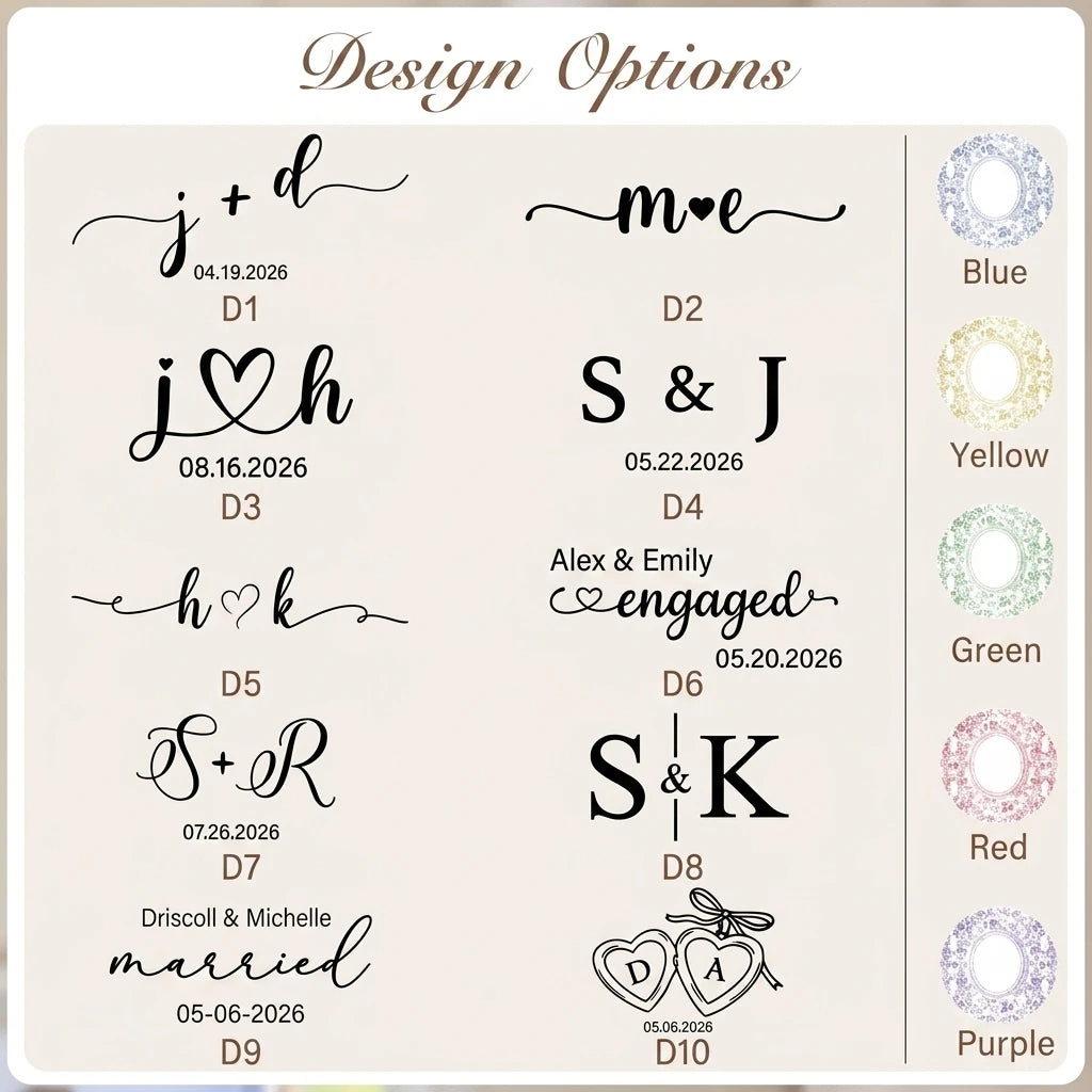 Size chart for personalized watercolor floral toile wedding ring dish