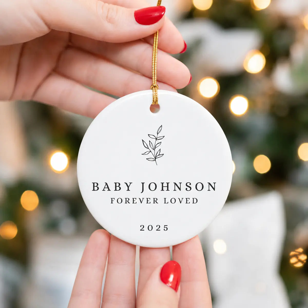forever loved baby in the sky personalized ornament lifestyle 2