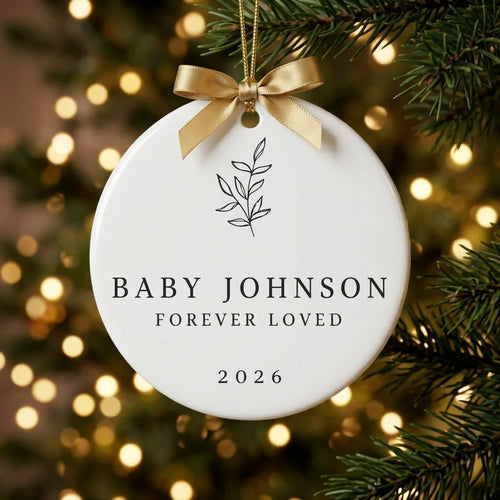forever loved baby in the sky personalized ornament tree