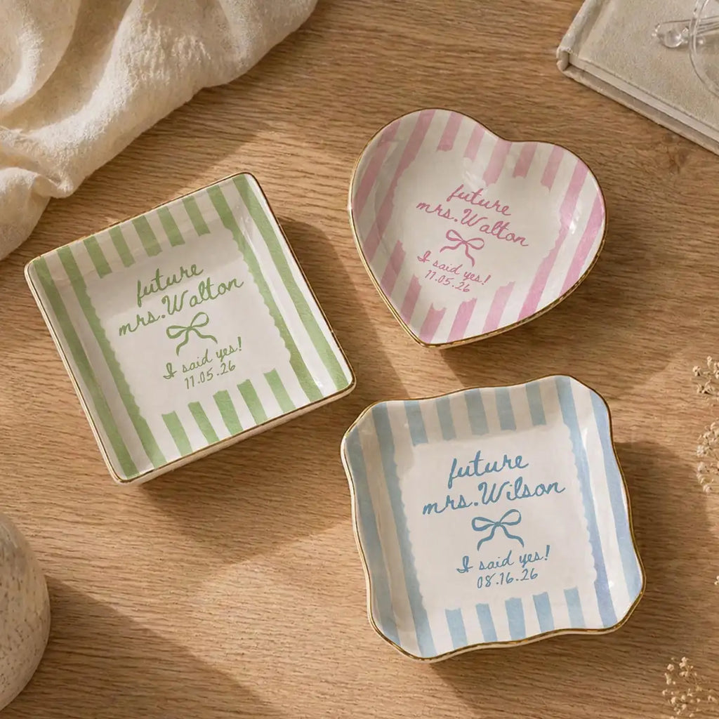 Future Mrs Custom Names Date Engagement Ring Dish
