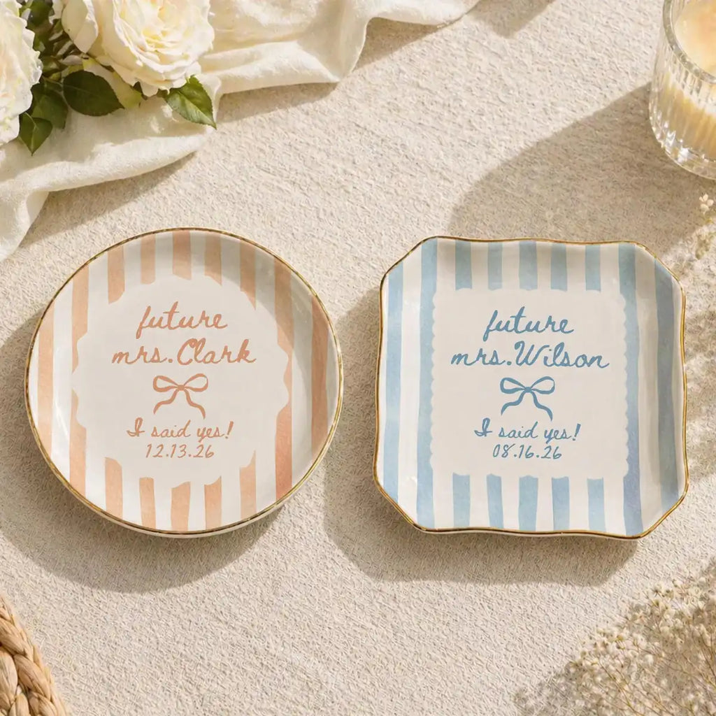 Future Mrs Custom Names Date Engagement Ring Dish variant