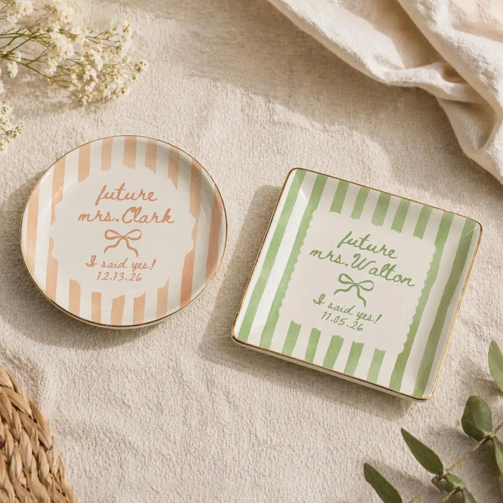 Future Mrs Custom Names Date Engagement Ring Dish variant
