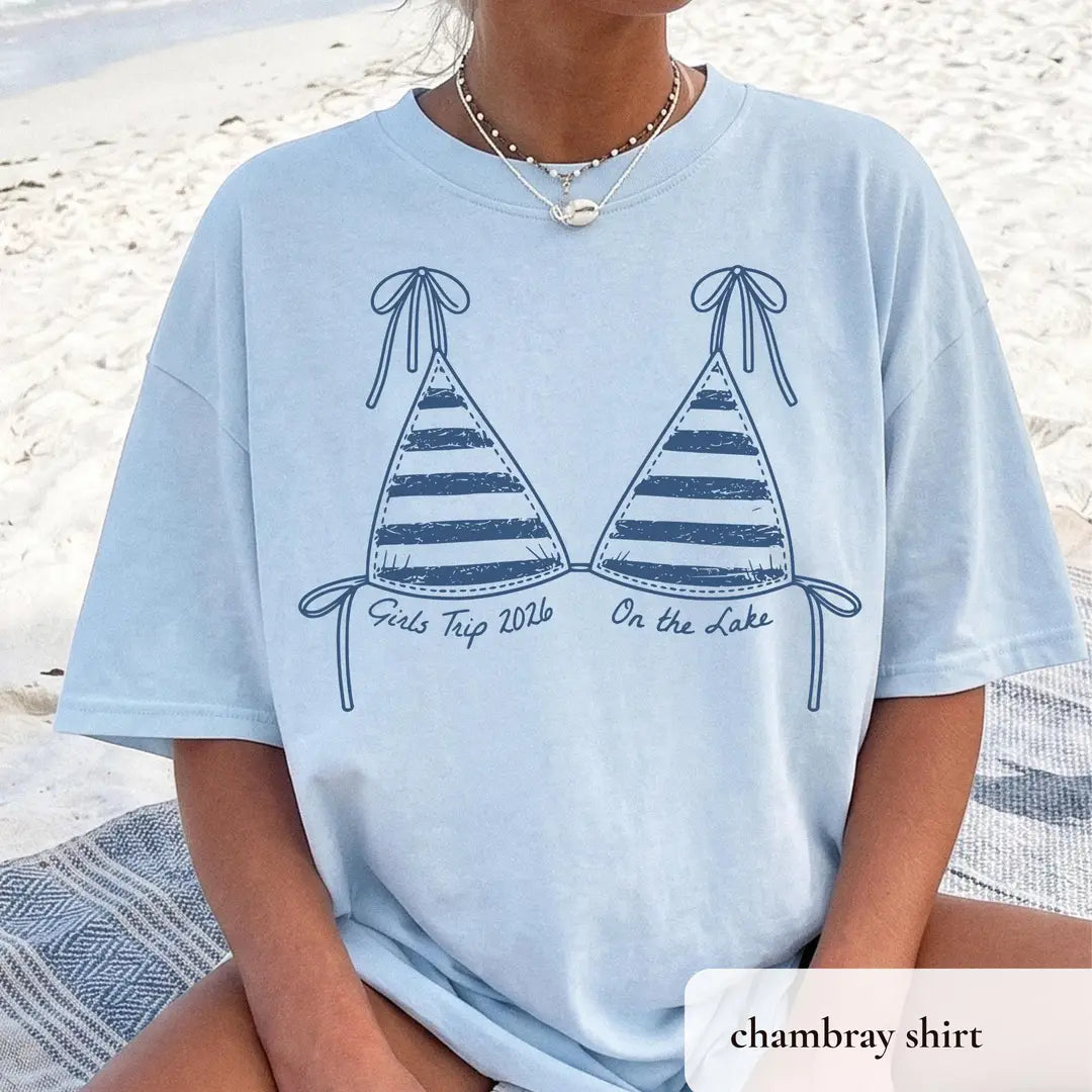 Girls Trip graphic Comfort Colors T-shirt, additional product photograph.
