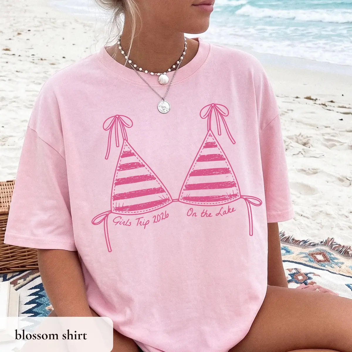 Girls Trip graphic Comfort Colors T-shirt, additional product photograph.