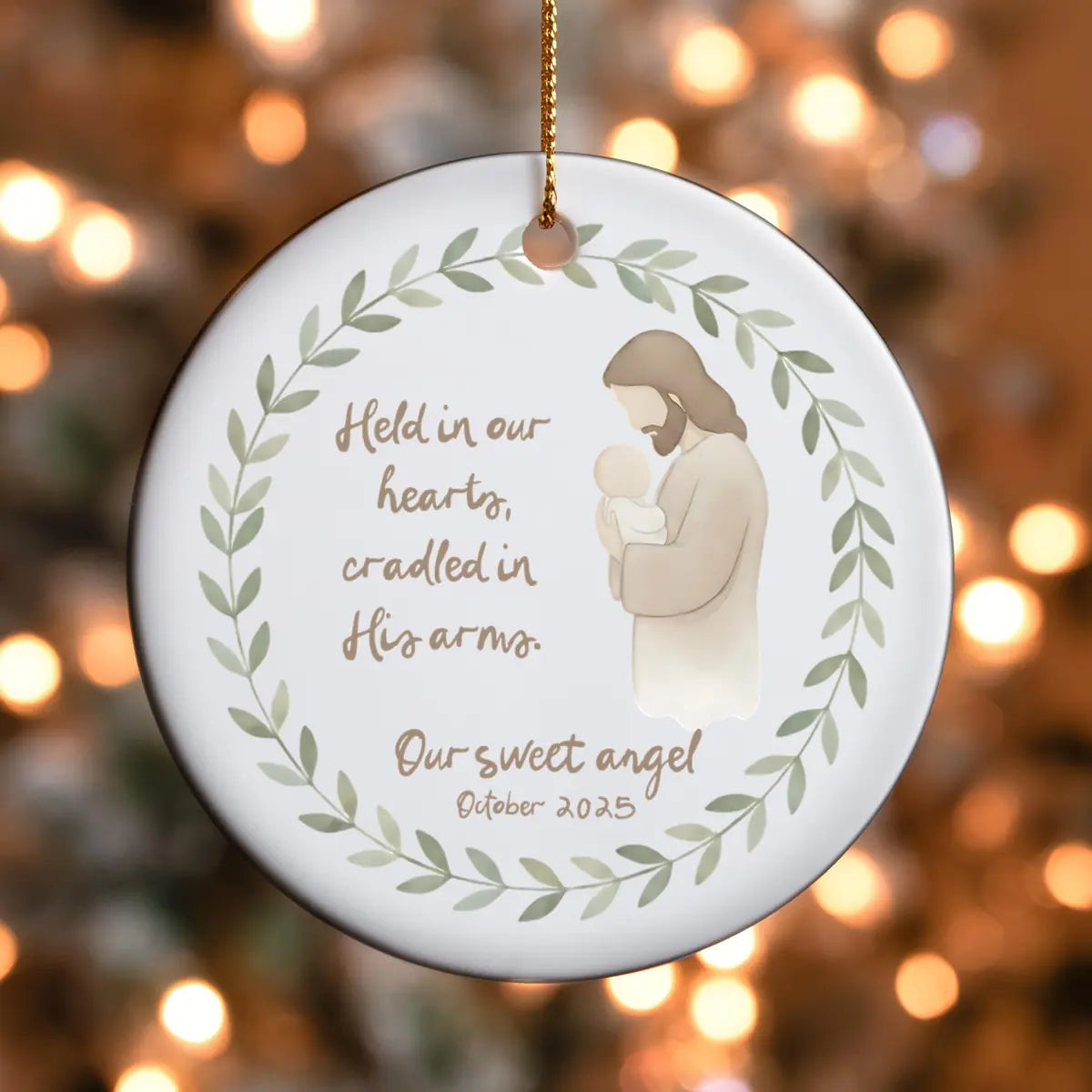 god cradled you in his arms personalized ornament lifestyle 3