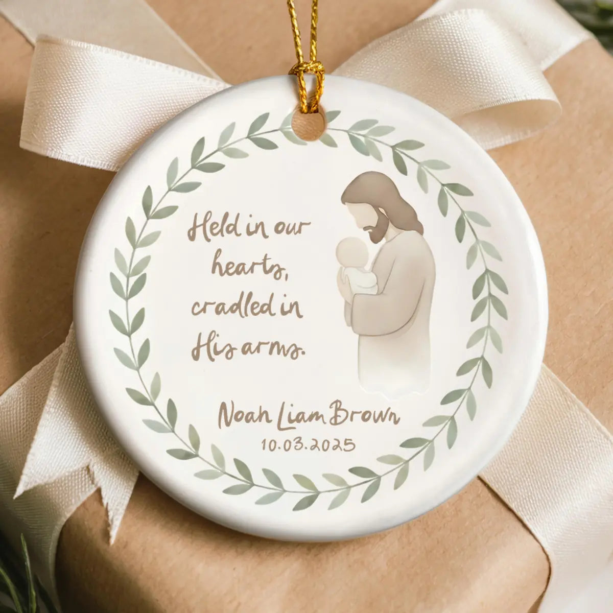 god cradled you in his arms personalized ornament lifestyle 5