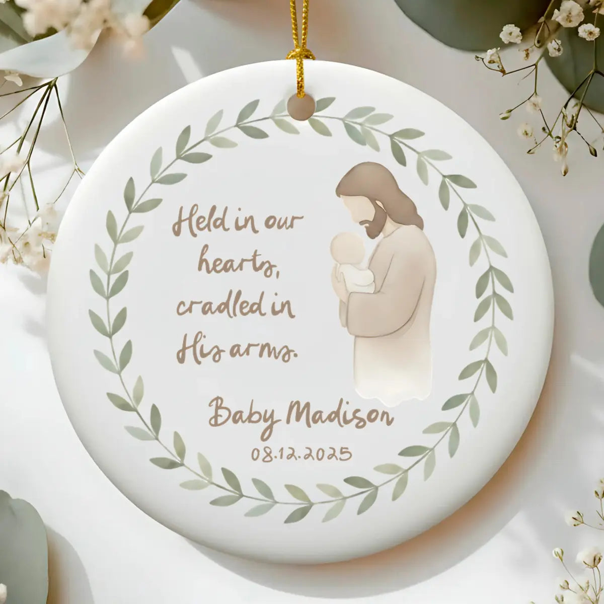 god cradled you in his arms personalized ornament lifestyle