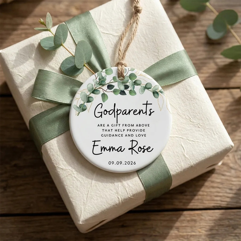 godparents are a gift from above godparents personalized ornament gift