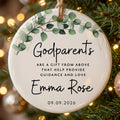 godparents are a gift from above godparents personalized ornament tree
