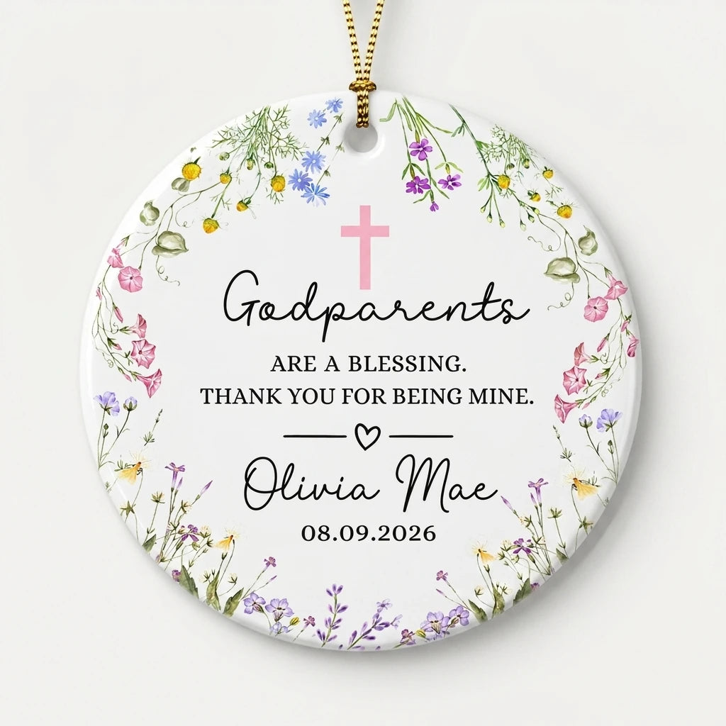 godparents baptism ask personalized ornament hero