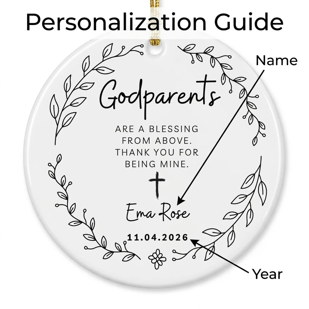 godparents personalized ornament guide