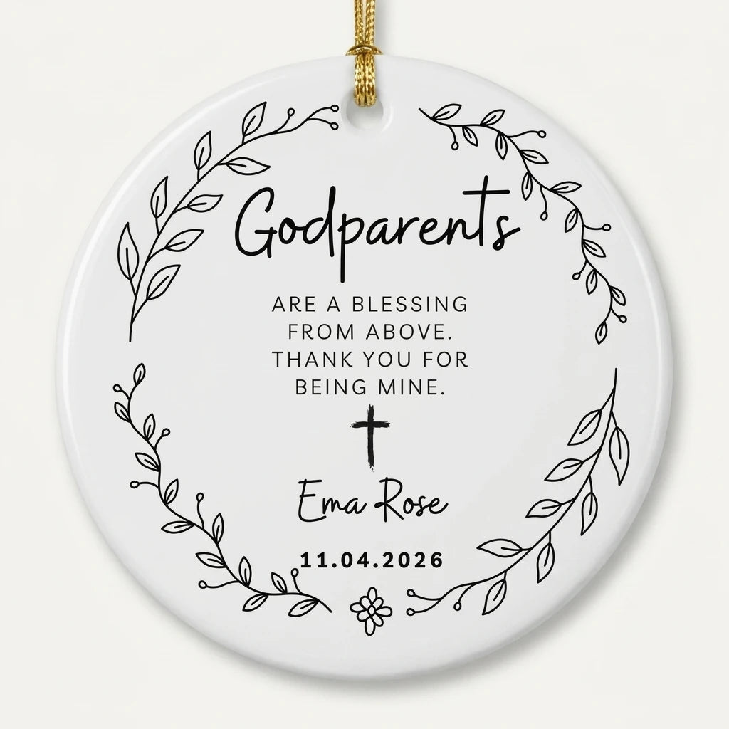 godparents personalized ornament hero