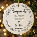 godparents personalized ornament tree