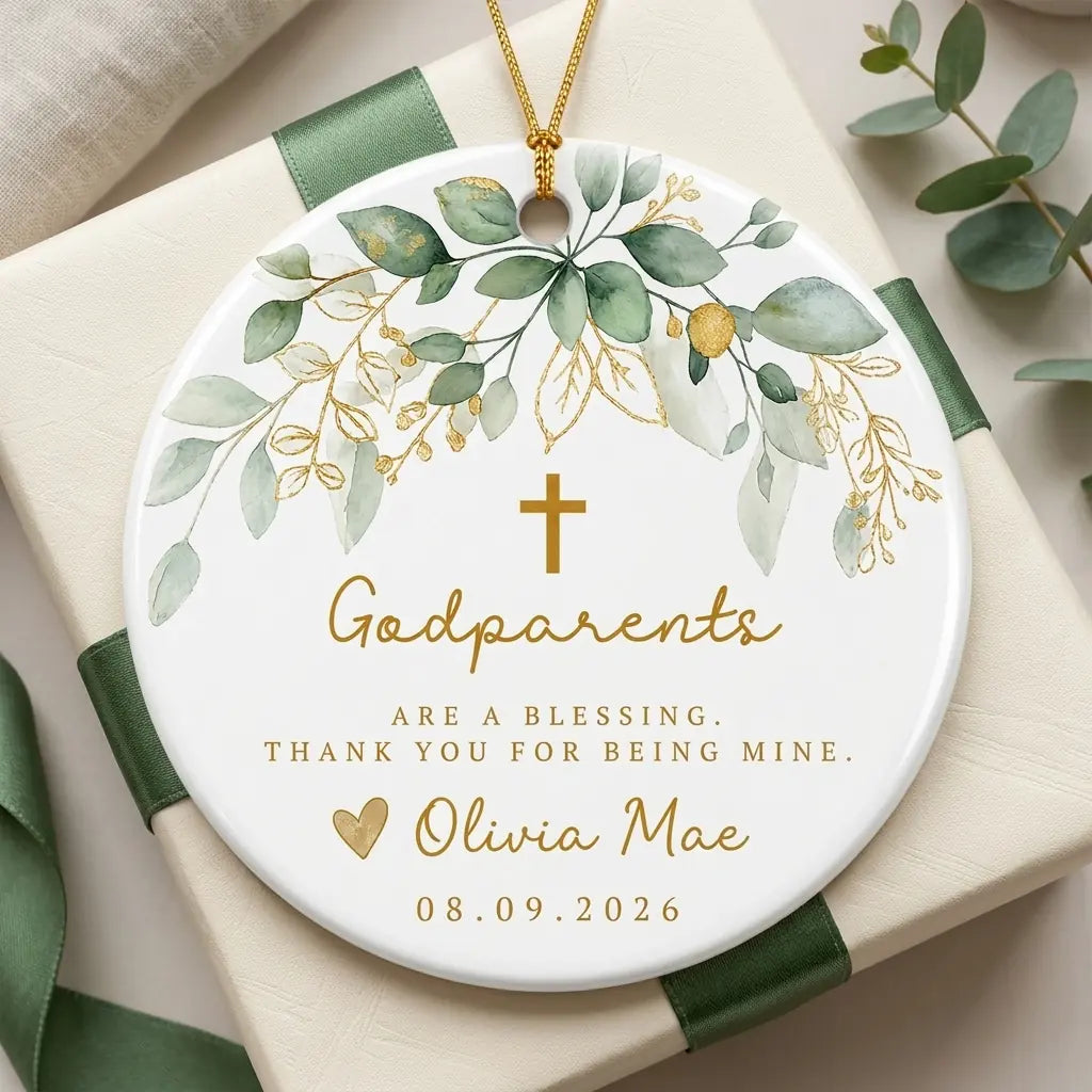 godparents proposal personalized ornament gift