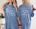 Going To The Chapel Gonna Get Married - Custom Name - Coquette Bachelorette Party Comfort Colors T-Shirt - Comfort Colors T-Shirt Mockup Image