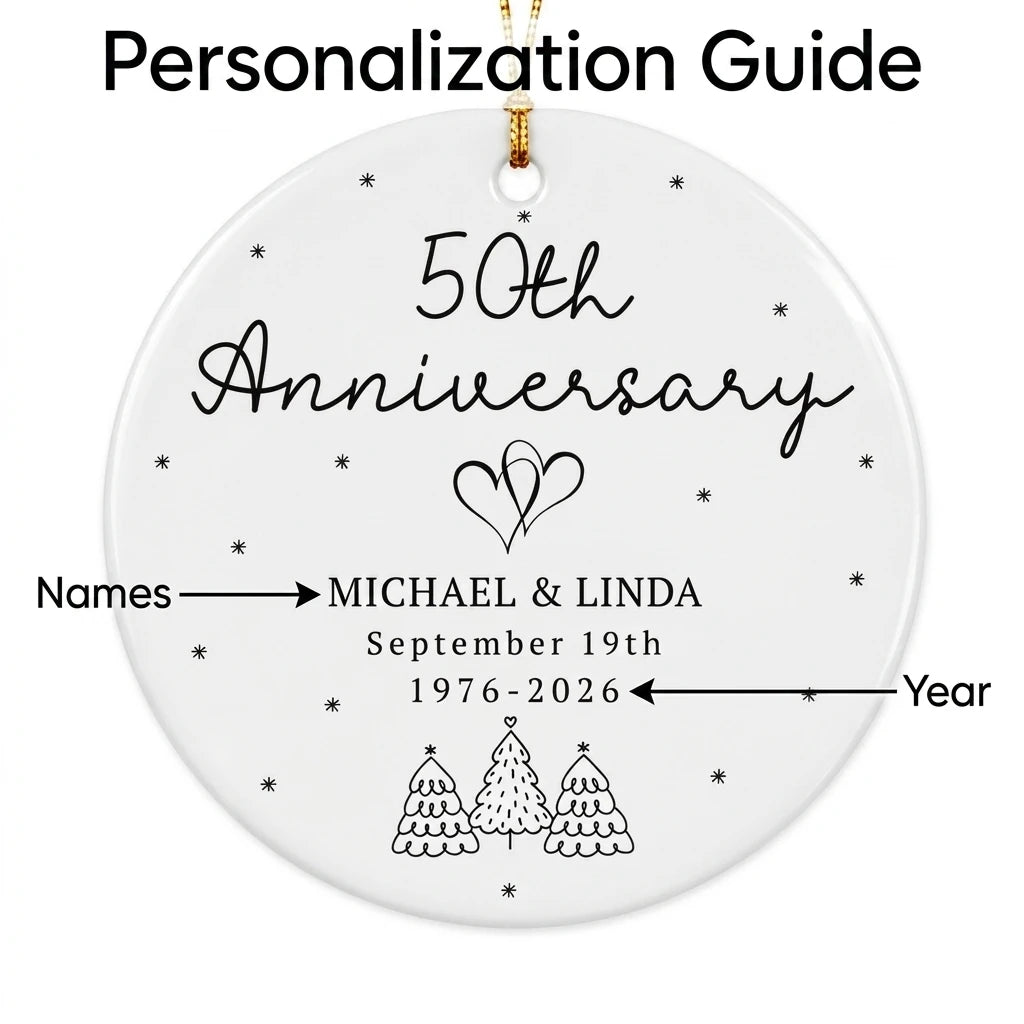 golden anniversary 50th anniversary personalized ornament guide