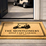 golf cart garage custom entryway personalized doormat lifestyle 02
