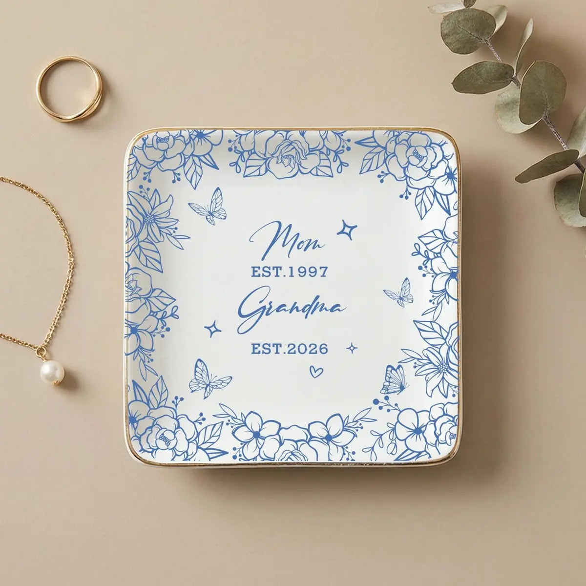 Grandma Jewelry Dish , Grandma Ring Dish Gift, New Grandma Keepsake Gift, Mothers Day Gift for Grandma
