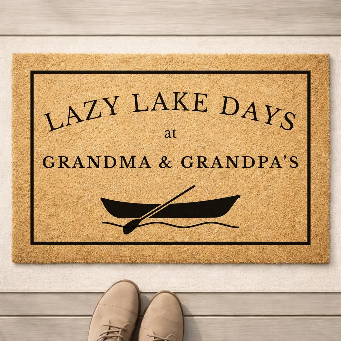 grandma grandpa lazy lake days custom grandparents gift personalized doormat lifestyle 02