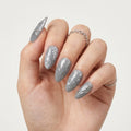grey 3d chrome almond press on nails star leaf wave mockup 02