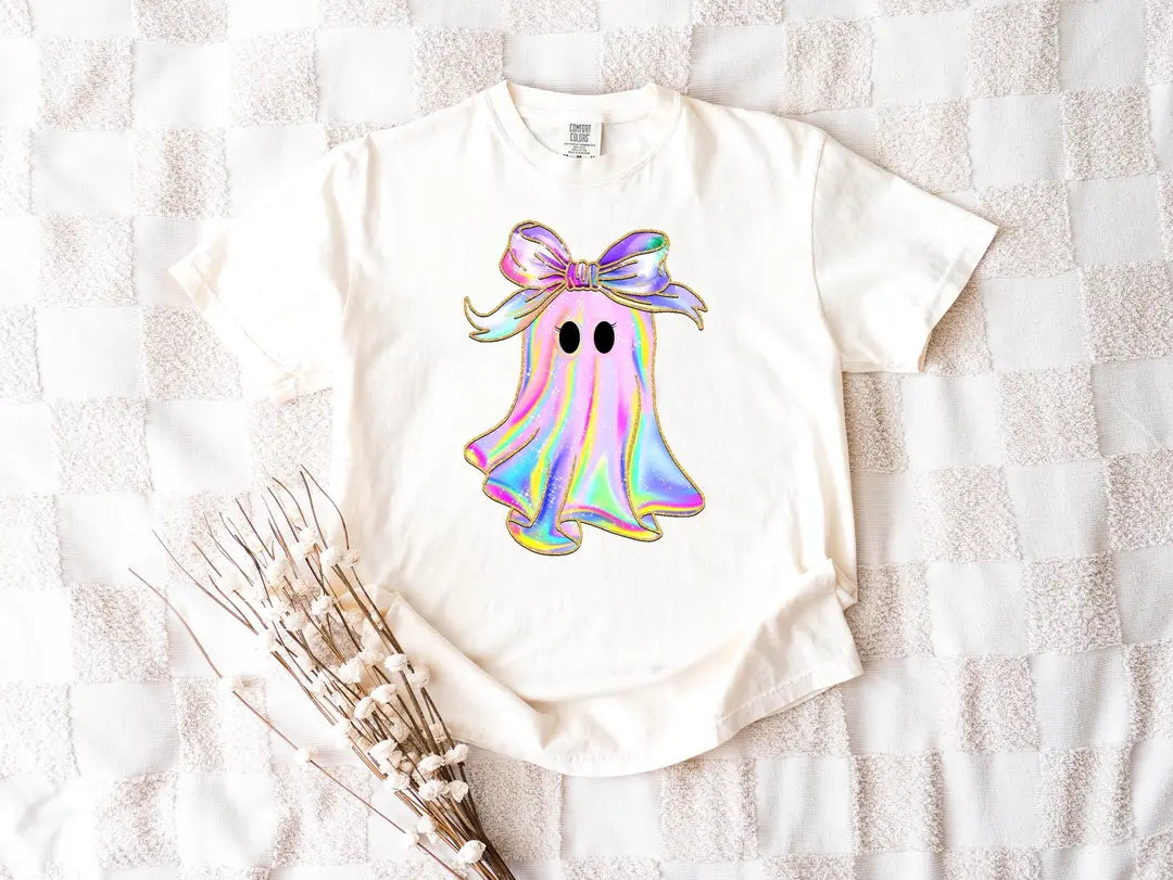 Halloween graphic Comfort Colors T-shirt, additional product photograph.