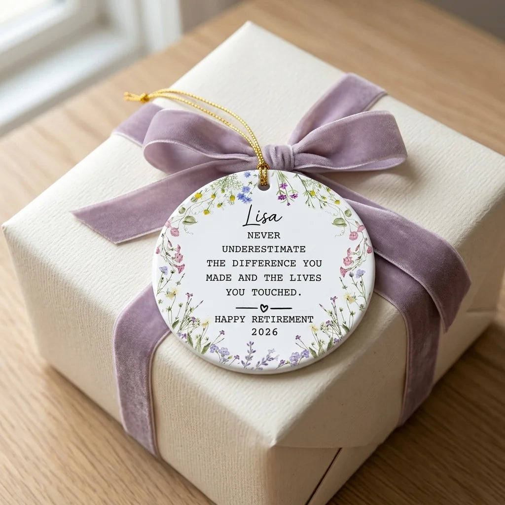 happy retirement thank you personalized ornament gift