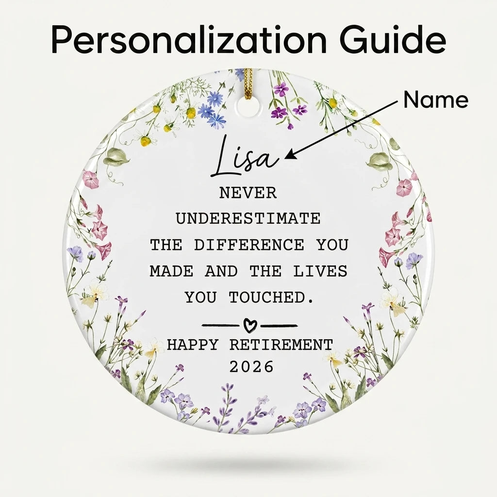 happy retirement thank you personalized ornament guide