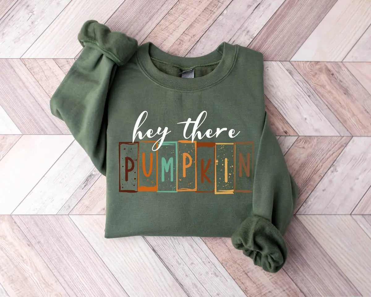 Hey There Pumpkin Crewneck Sweatshirt alternate product view.