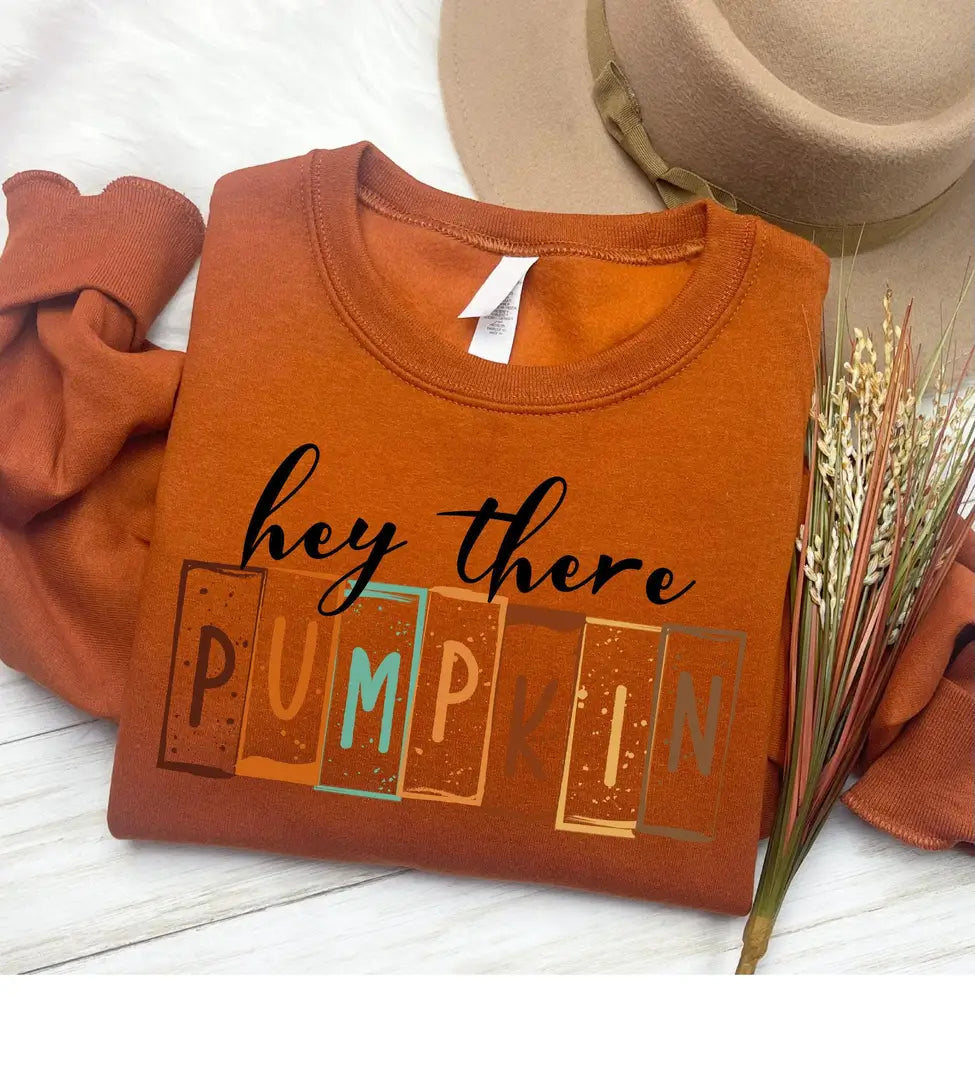 Hey There Pumpkin Crewneck Sweatshirt alternate product view.