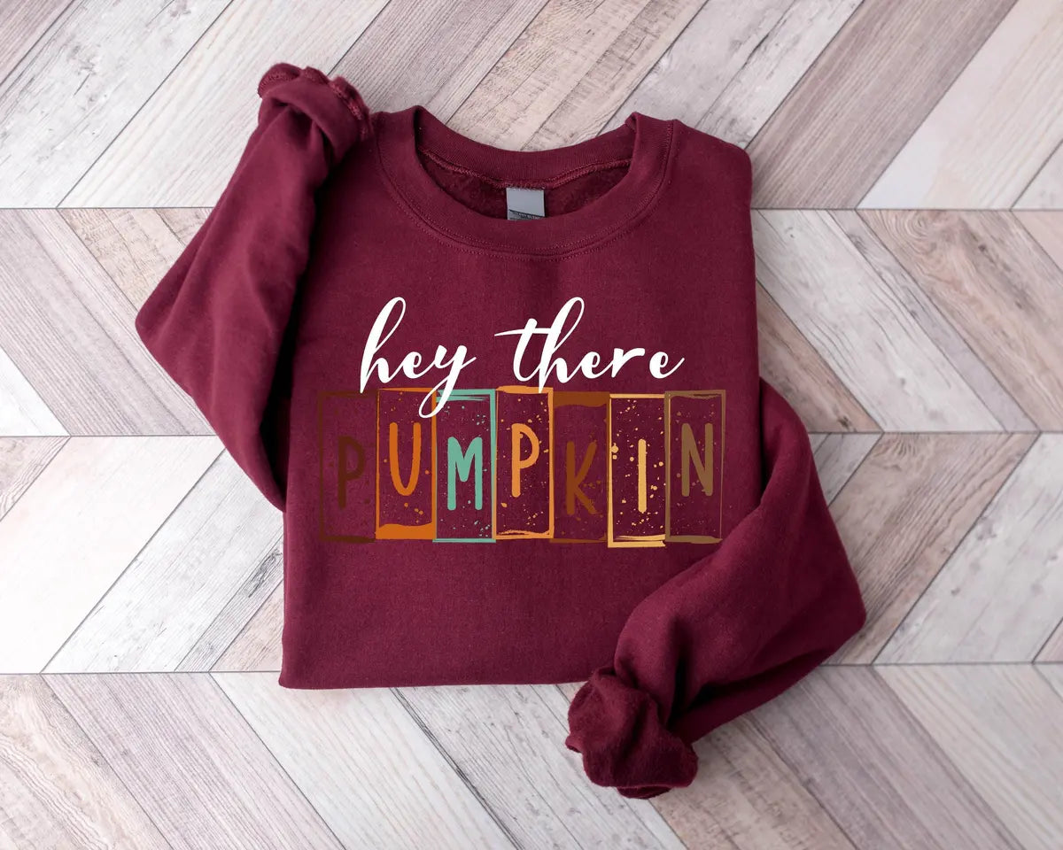 Hey There Pumpkin Crewneck Sweatshirt alternate product view.