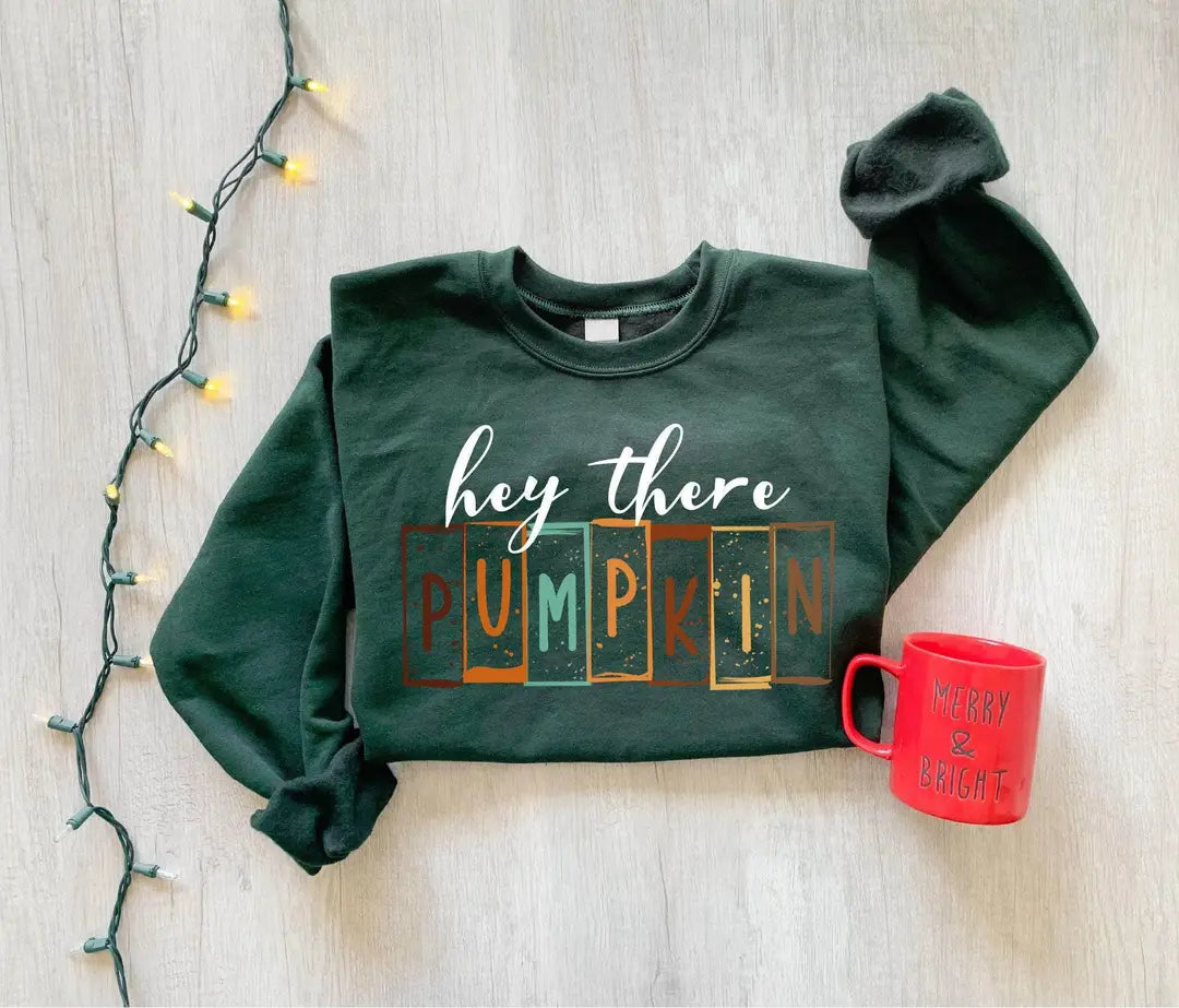 Hey There Pumpkin Crewneck Sweatshirt alternate product view.