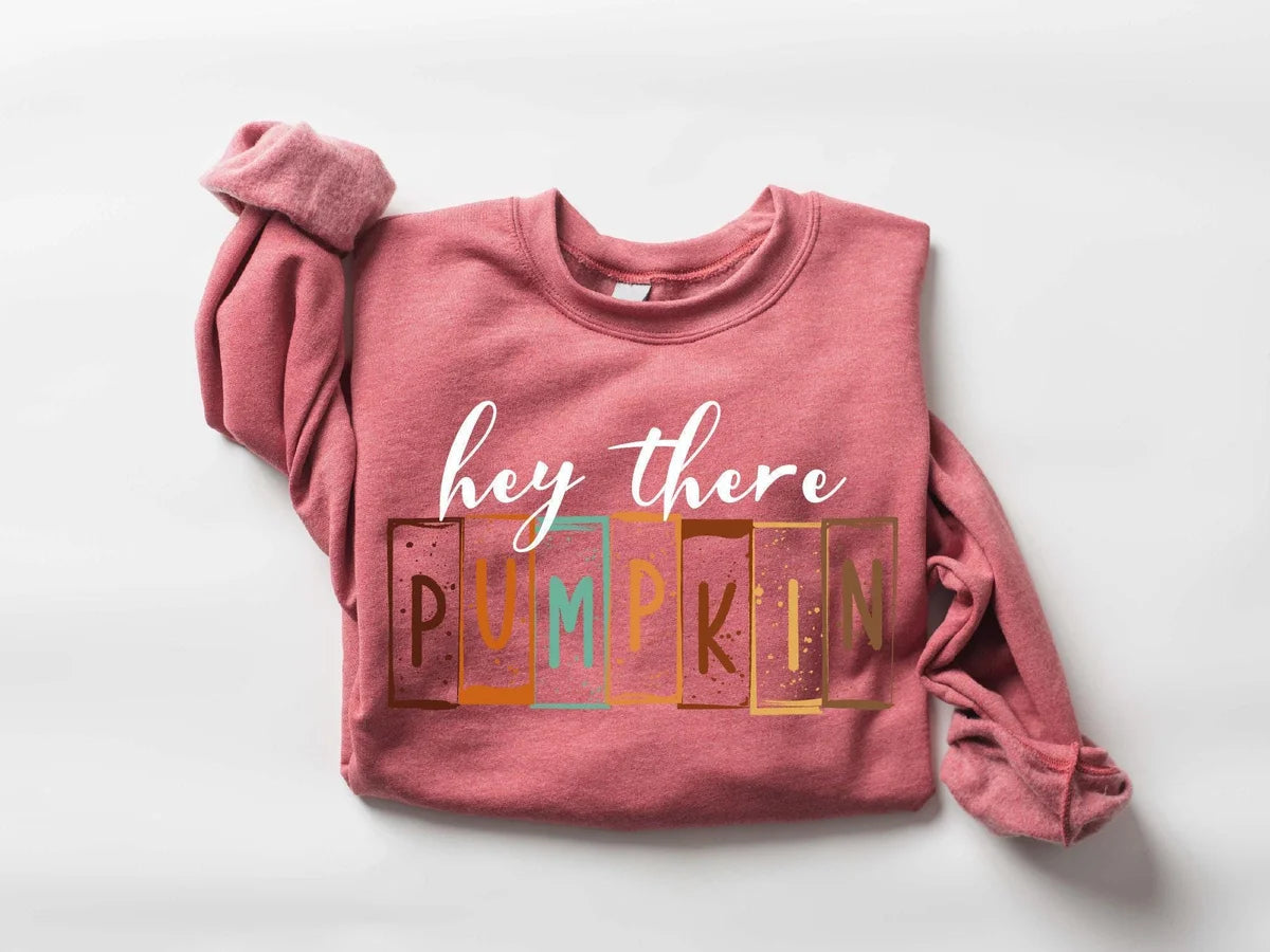 Hey There Pumpkin Crewneck Sweatshirt alternate product view.