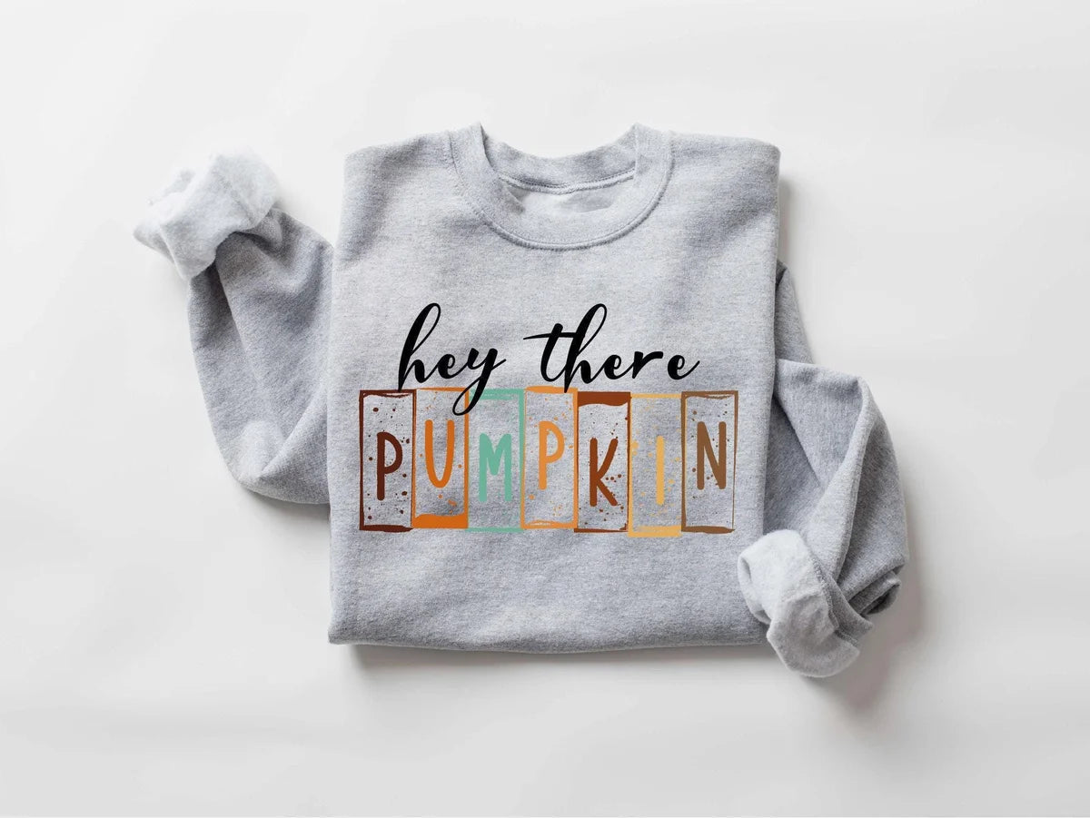 Hey There Pumpkin Crewneck Sweatshirt alternate product view.