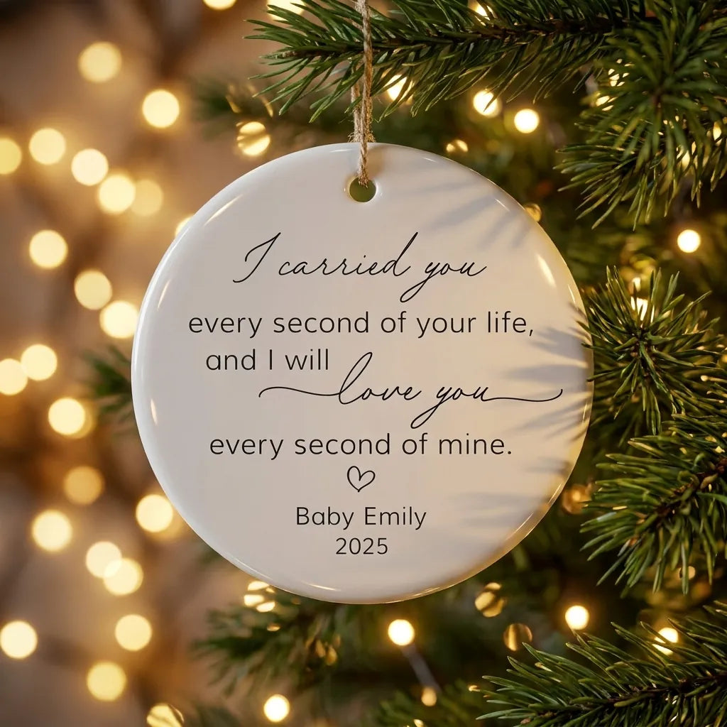 i carried you every second of your life baby personalized ornament tree