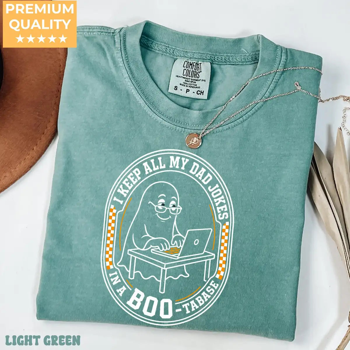 Comfort Colors T-shirt in Violet featuring laptop ghost graphic