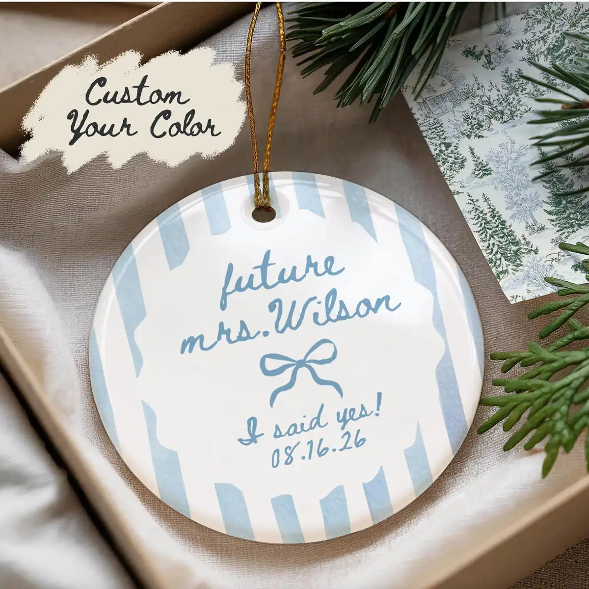 i said yes future wife future mrs engagement personalized ornament lifestyle 2