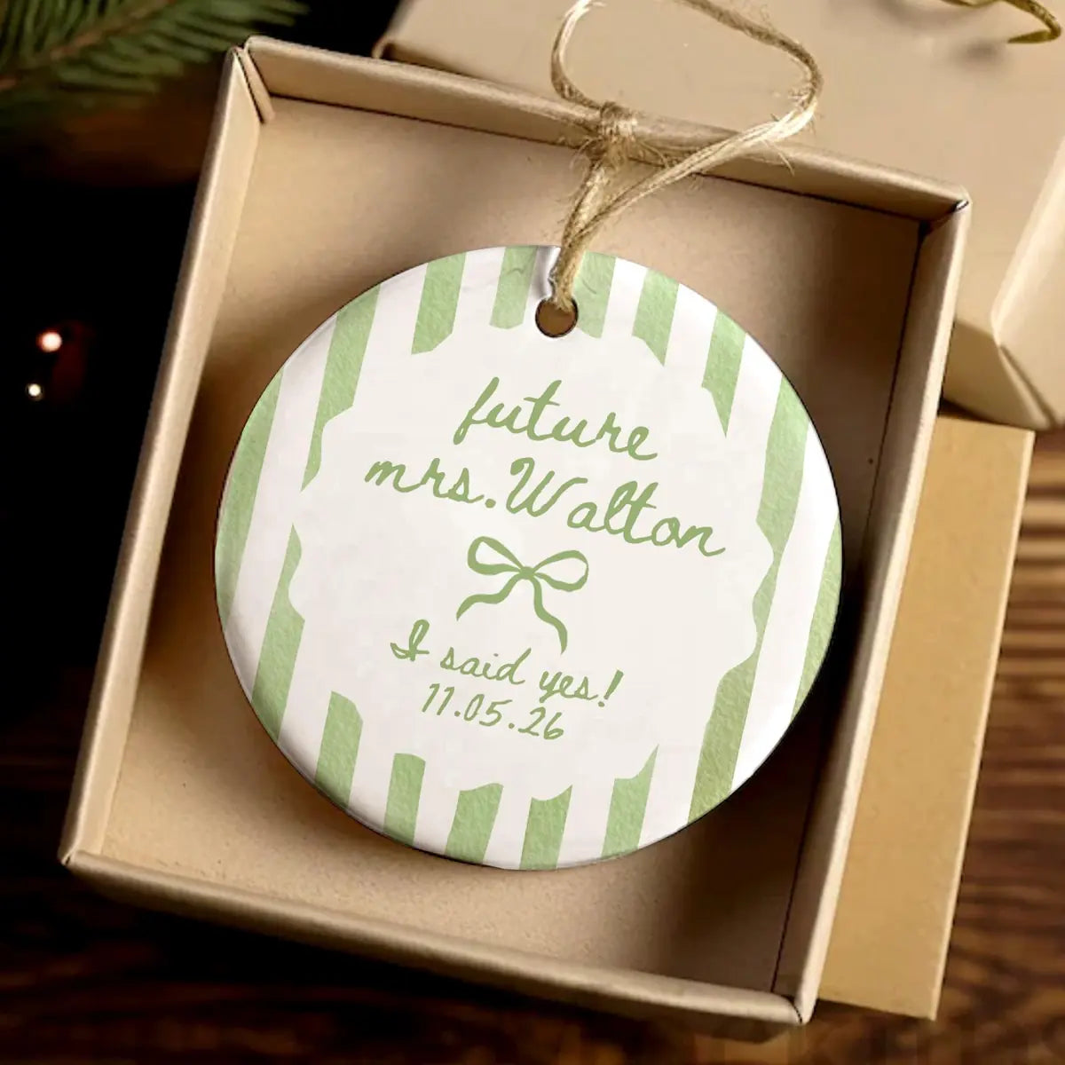 i said yes future wife future mrs engagement personalized ornament lifestyle 3