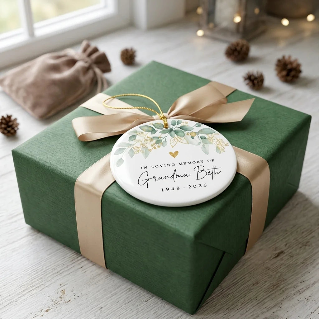 in loving memory of grandma memorial personalized ornament gift