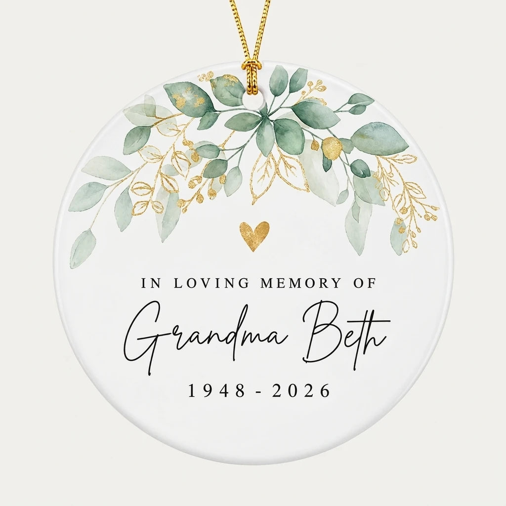 in loving memory of grandma memorial personalized ornament hero