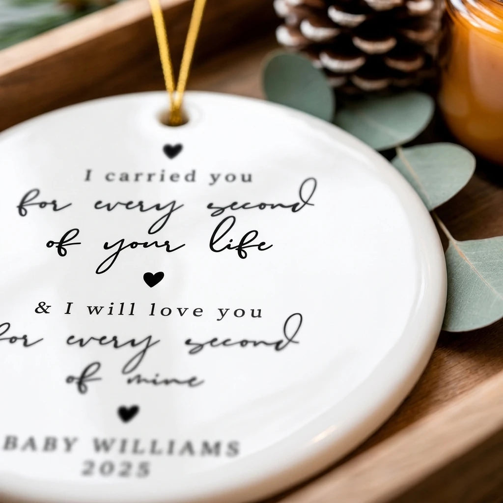 infant loss personalized ornament detail