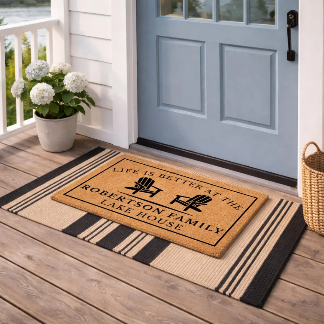lake house family name personalized doormat lifestyle 02