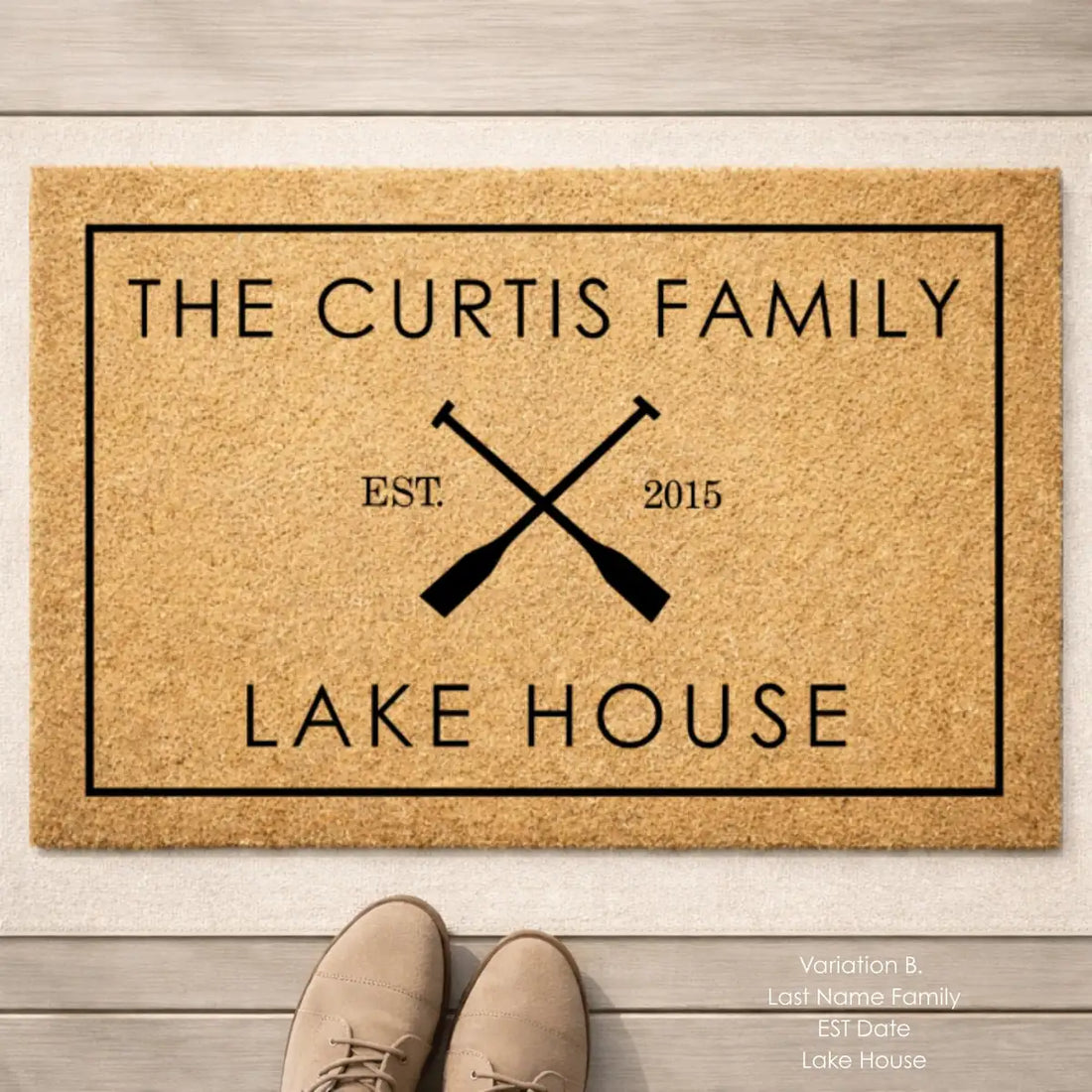 lake house welcome custom family name personalized doormat lifestyle 02