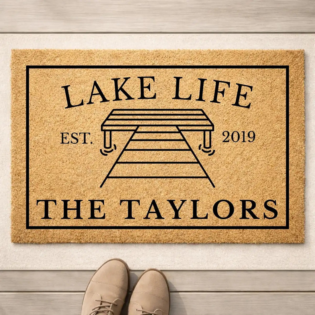 lake life custom dock welcome personalized doormat lifestyle 02