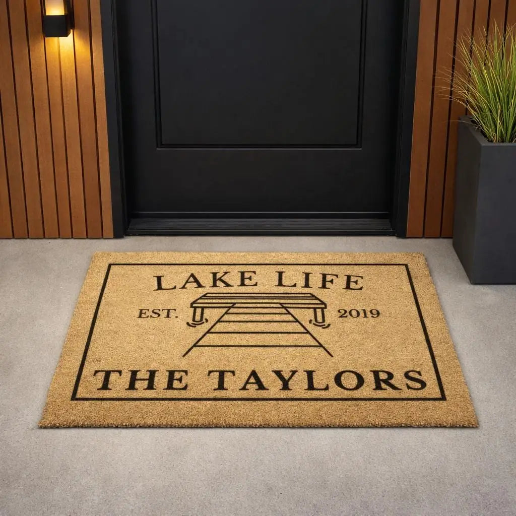 lake life custom dock welcome personalized doormat package 07