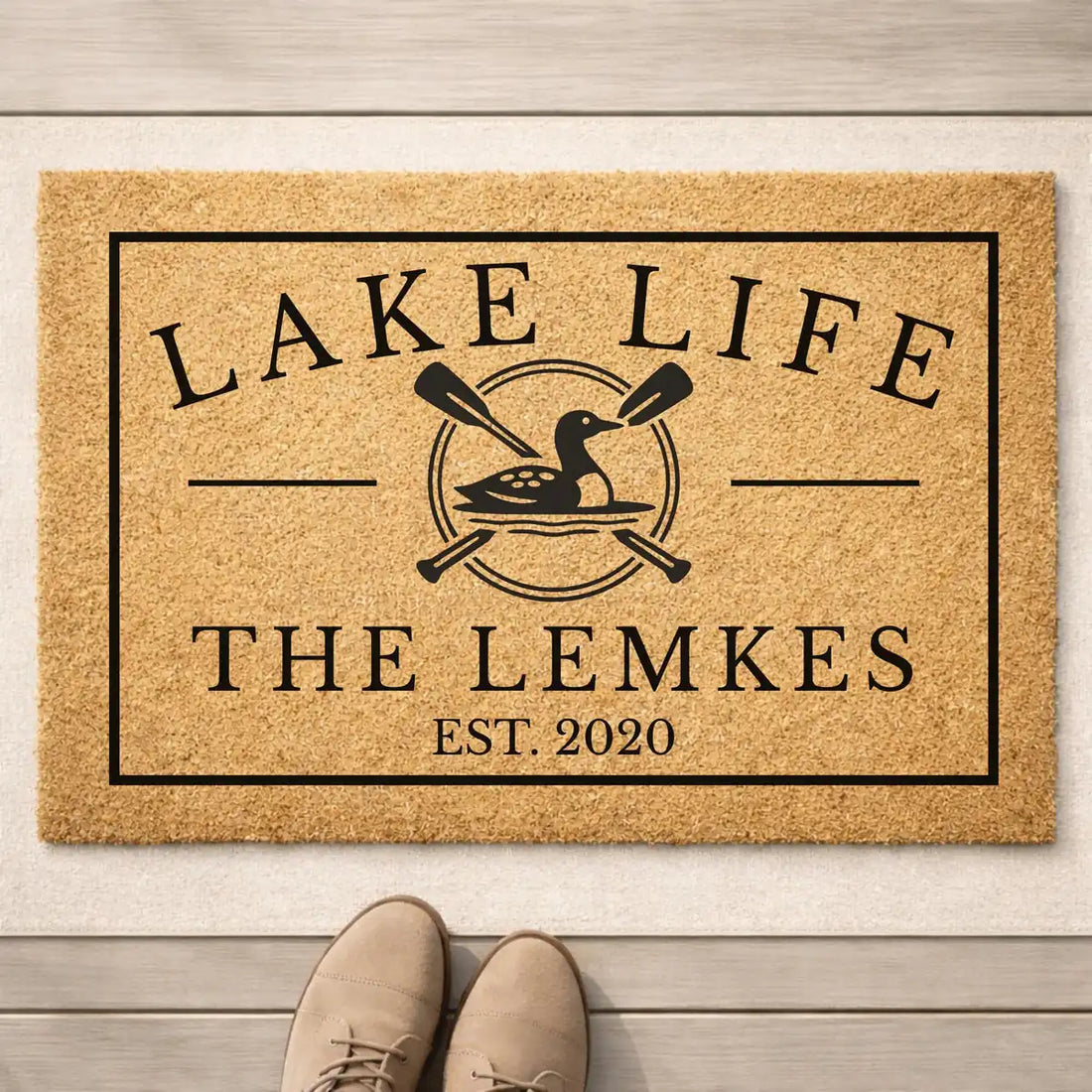 lake life custom family name personalized doormat lifestyle 02