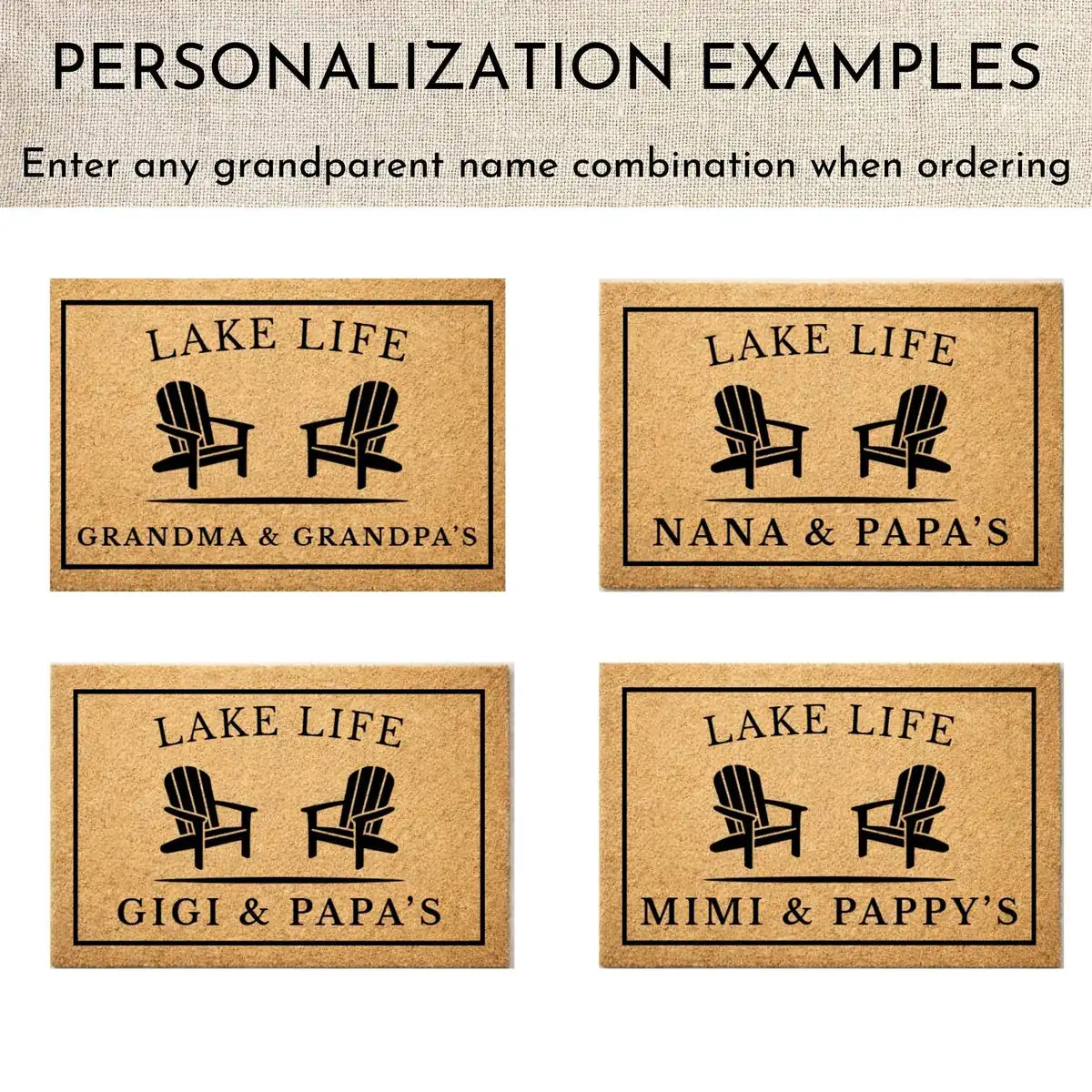 lake life grandparent grandma grandpa welcome personalized doormat lifestyle 02