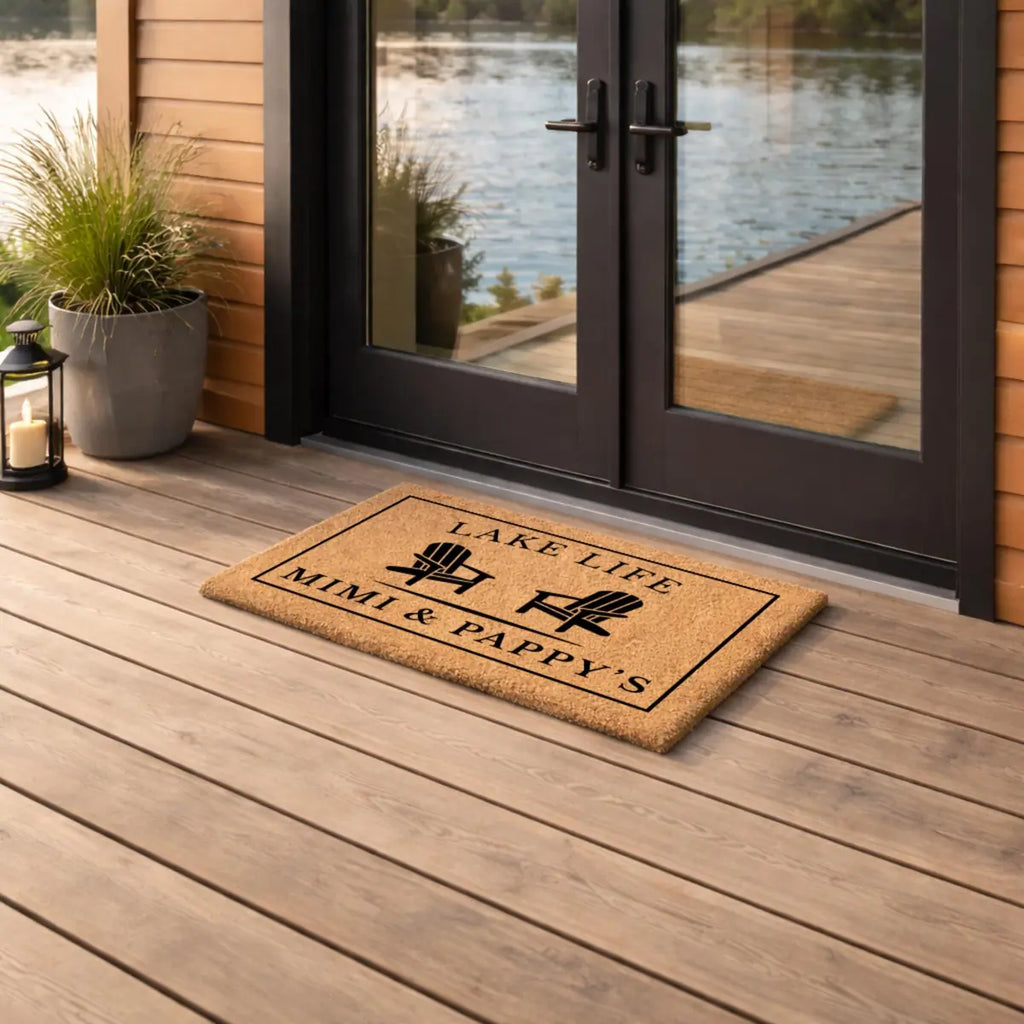 lake life grandparent grandma grandpa welcome personalized doormat package 07