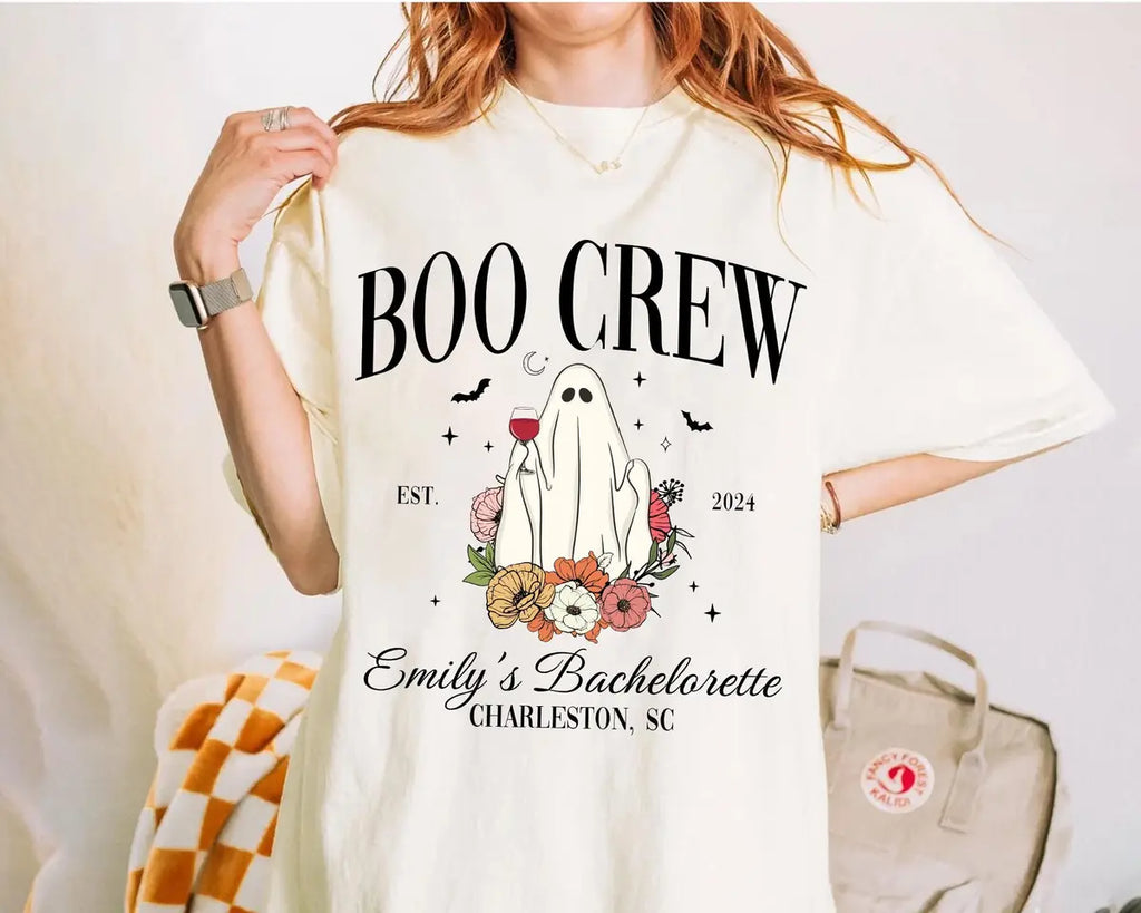 Last Disco - Custom Text - Halloween Bachelorette Party Comfort Colors T-Shirt - Comfort Colors T-Shirt Mockup Image