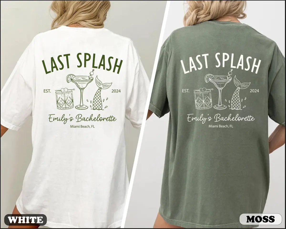 last splash custom name location date bachelorette party comfort colors t shirt color chart