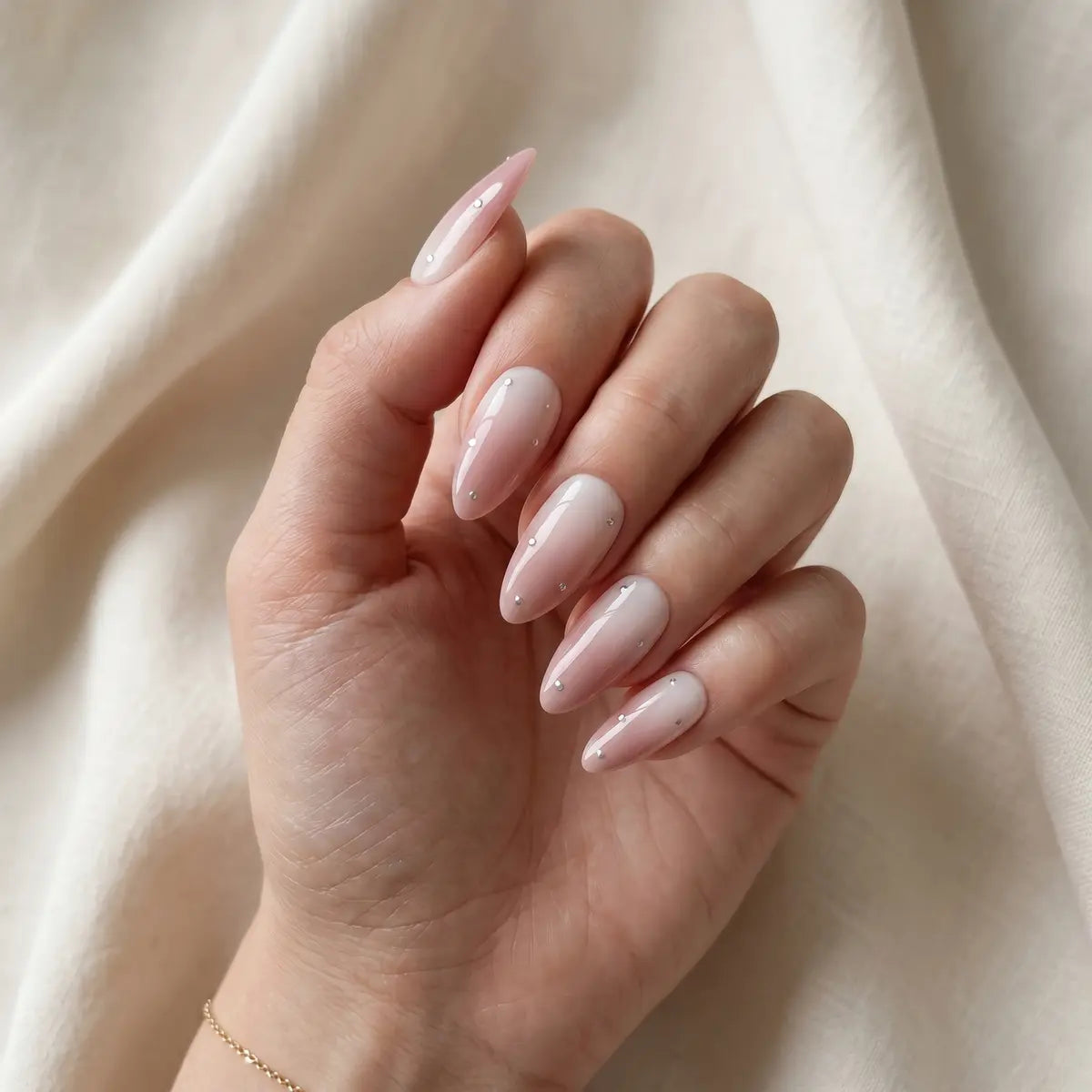 lavender star ombre almond long press on nails silver dot lifestyle 03